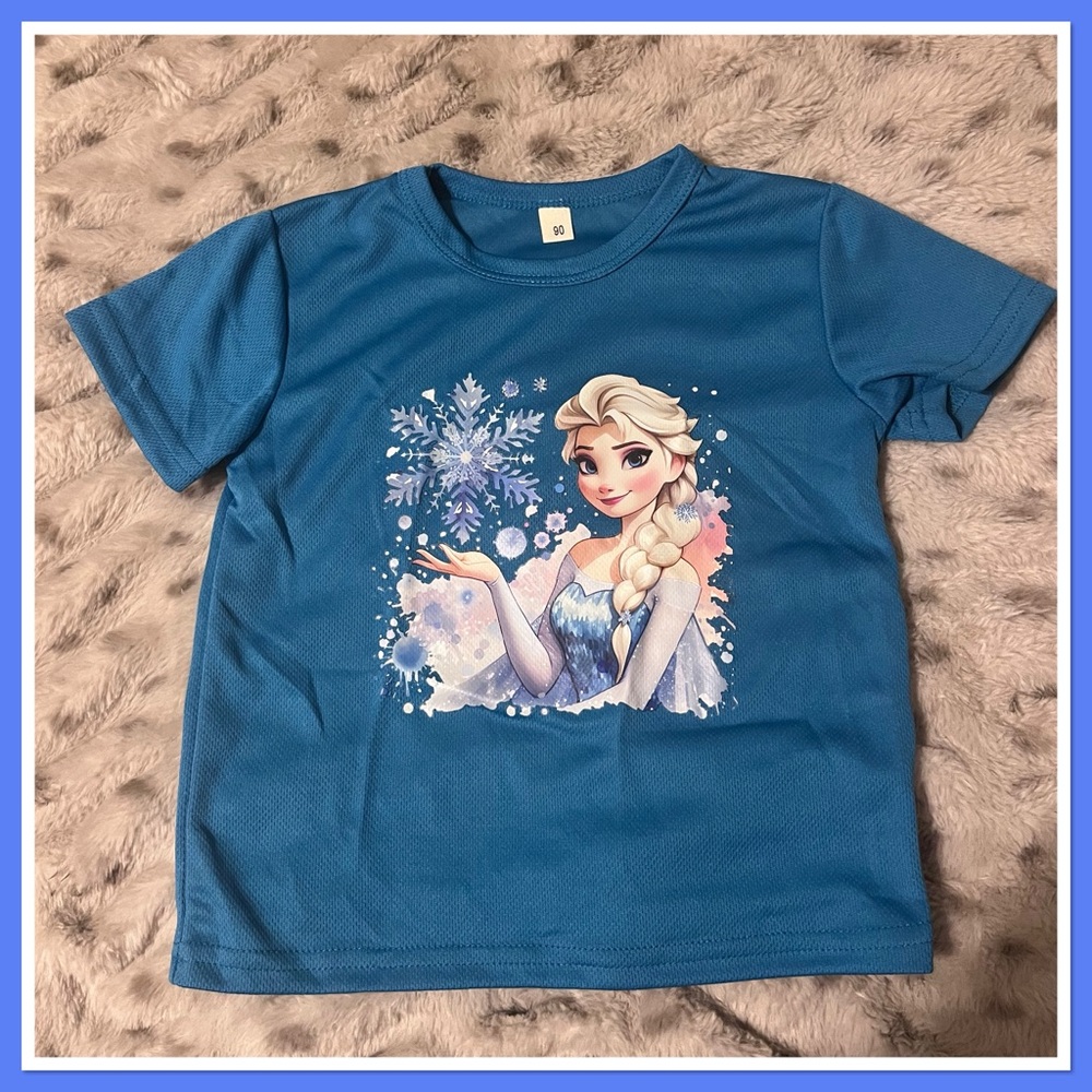 Elsa Graphic Kids T-Shirt - Navy
